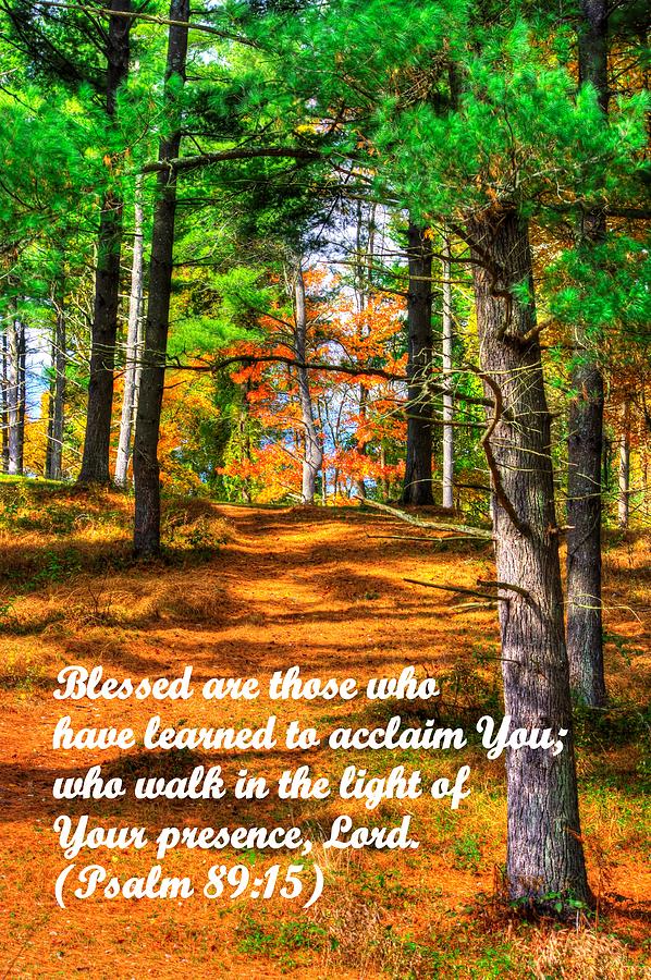 Blessed Are Those Who... Walk In The Light Of Your Presence Lord - from Psalm 89.15 Photograph by Michael Mazaika