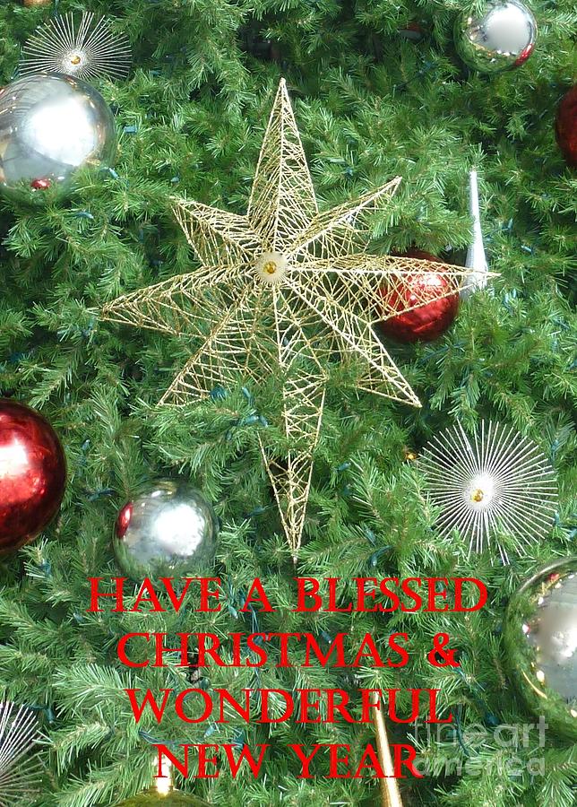 Blessed Christmas card Photograph by Barbie Corbett-Newmin