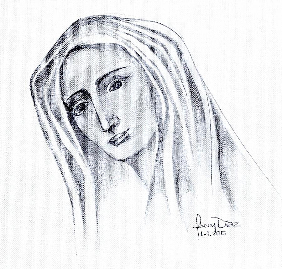 Blessed Mother Painting by Fanny Diaz - Fine Art America