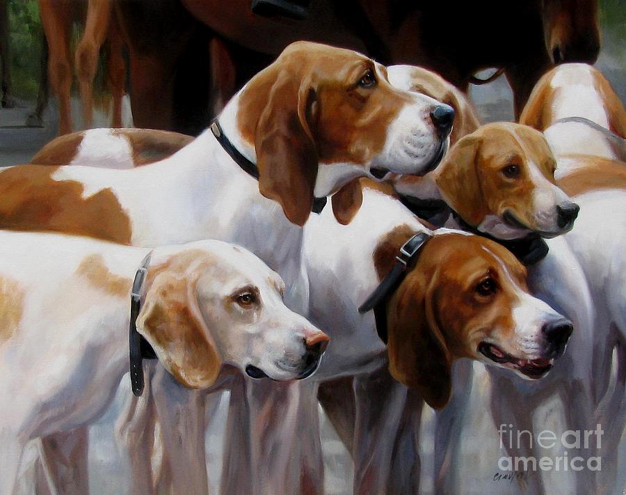 Blessing of the Hounds Painting by Janet  Crawford