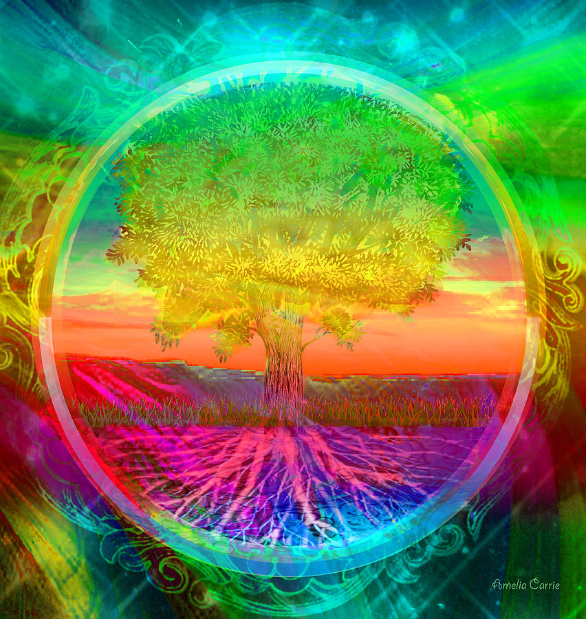 Tree of Life Blessings Digital Art by Amelia Carrie