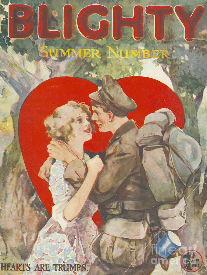 Covers Drawing - Blighty 1918 1910s Uk First Issue Ww1 by The Advertising Archives