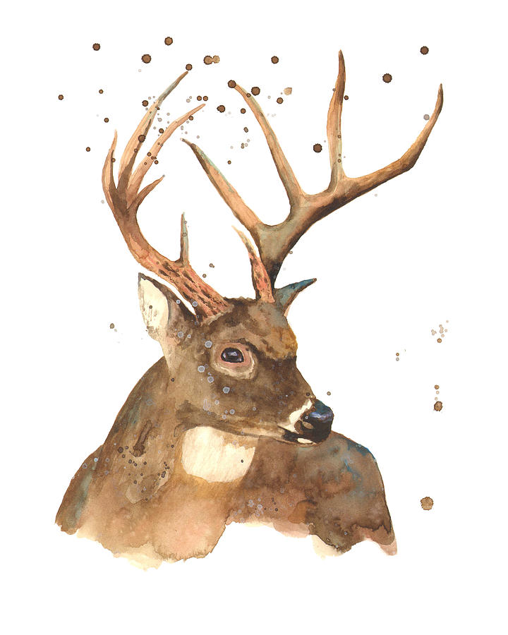 Deer Painting - Blitzen by Alison Fennell