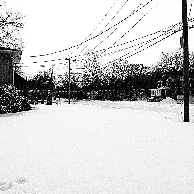 Winter Photograph - #blizzard #blackandwhitephotography by Kira Ilia Holtegaard