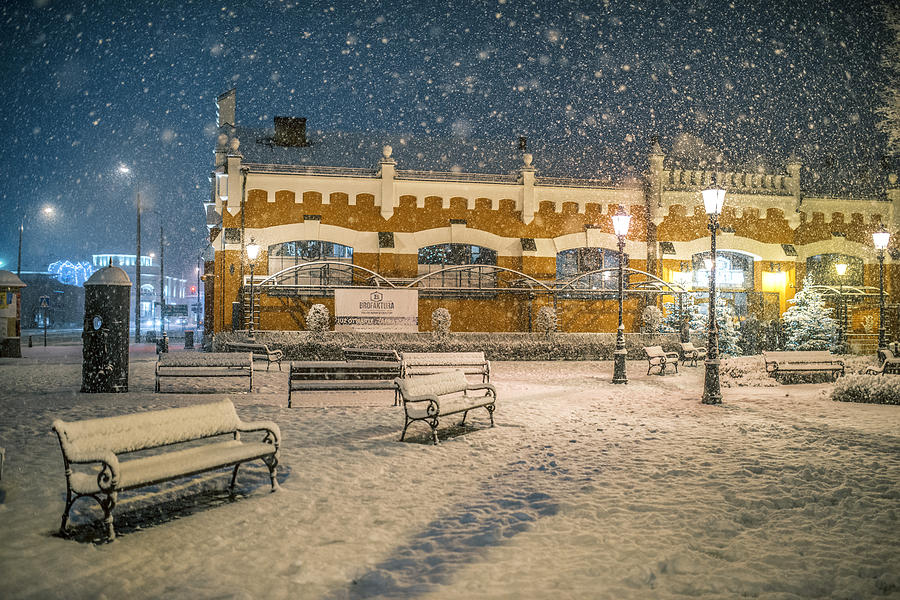 Winter Photograph - Blizzard by Jaroslaw Grudzinski