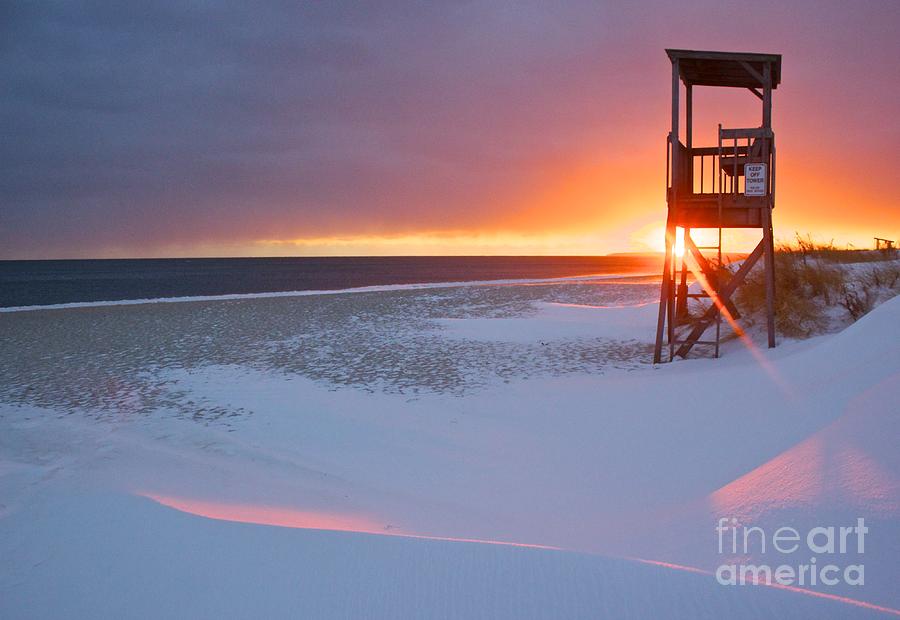 Blizzard Sunset Photograph by Amazing Jules