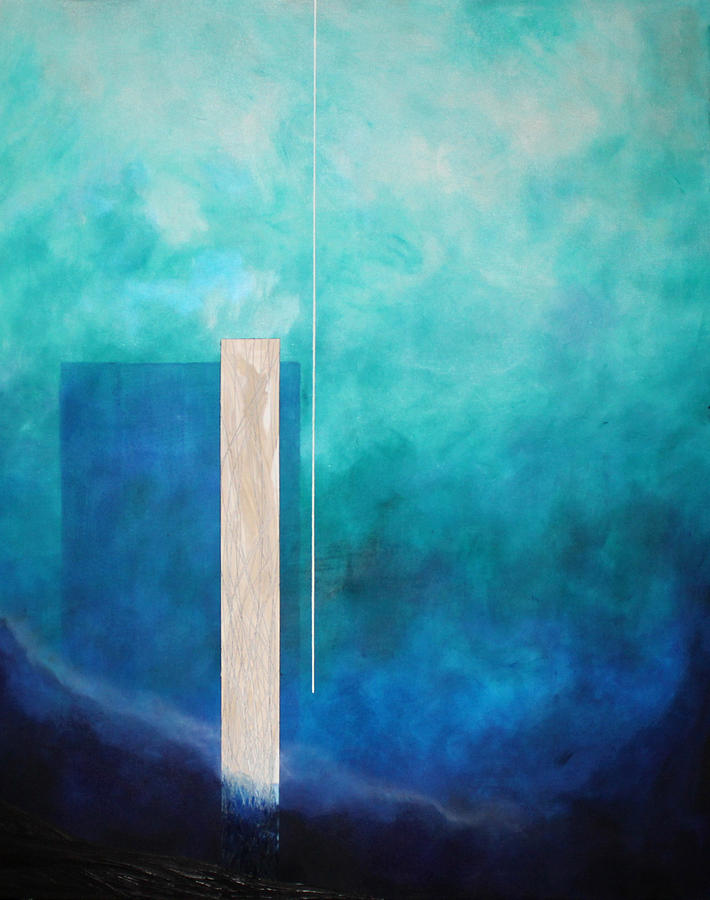 Abstract Painting - Bllue Contemplation by RM Casarietti