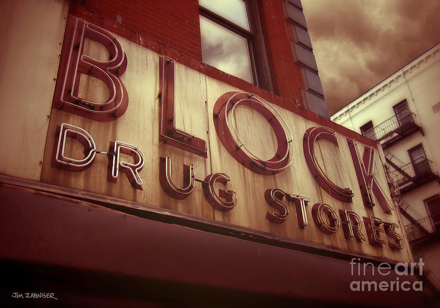 Block Drug Store - New York Digital Art by Jim Zahniser