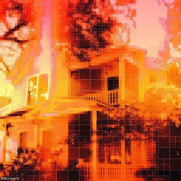 Instagrammer Photograph - Block House On Fire - Burn, Baby, Burn! by Photography By Boopero