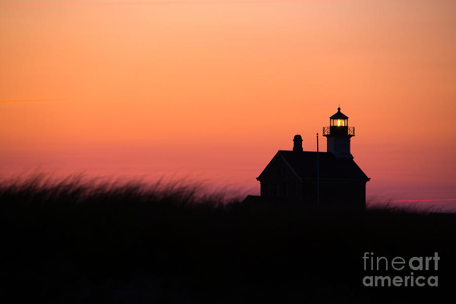 Sunset Photograph - Block Island North Lighthouse by Diane Diederich