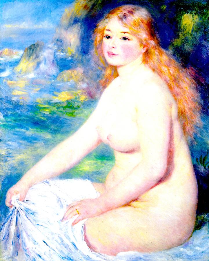 Blond Bather Digital Art by Pierre Auguste Renoir