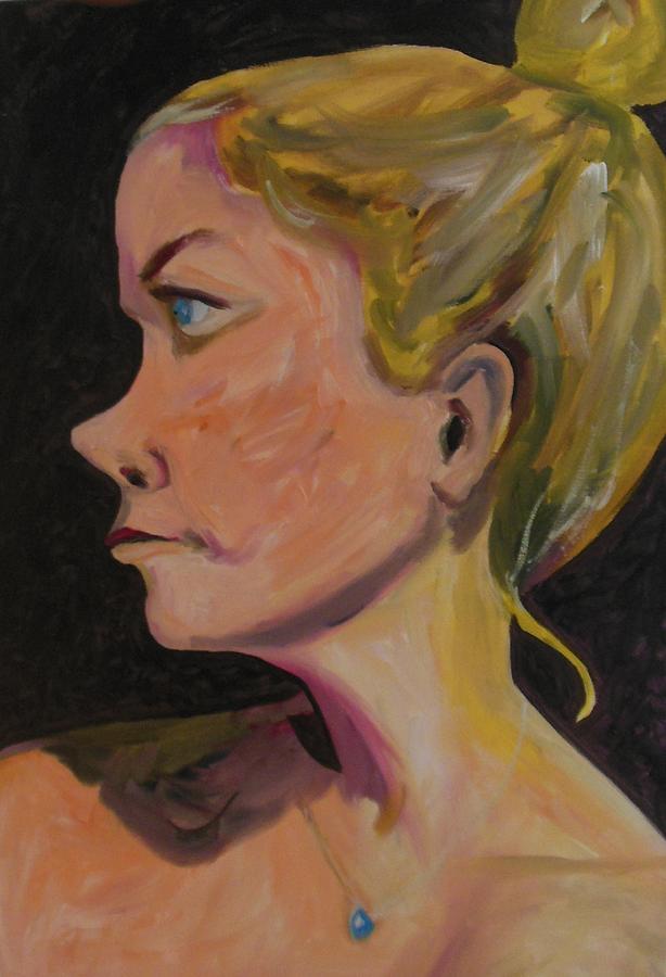 People Of Israel Painting - Blond Intensity by Esther Newman-Cohen