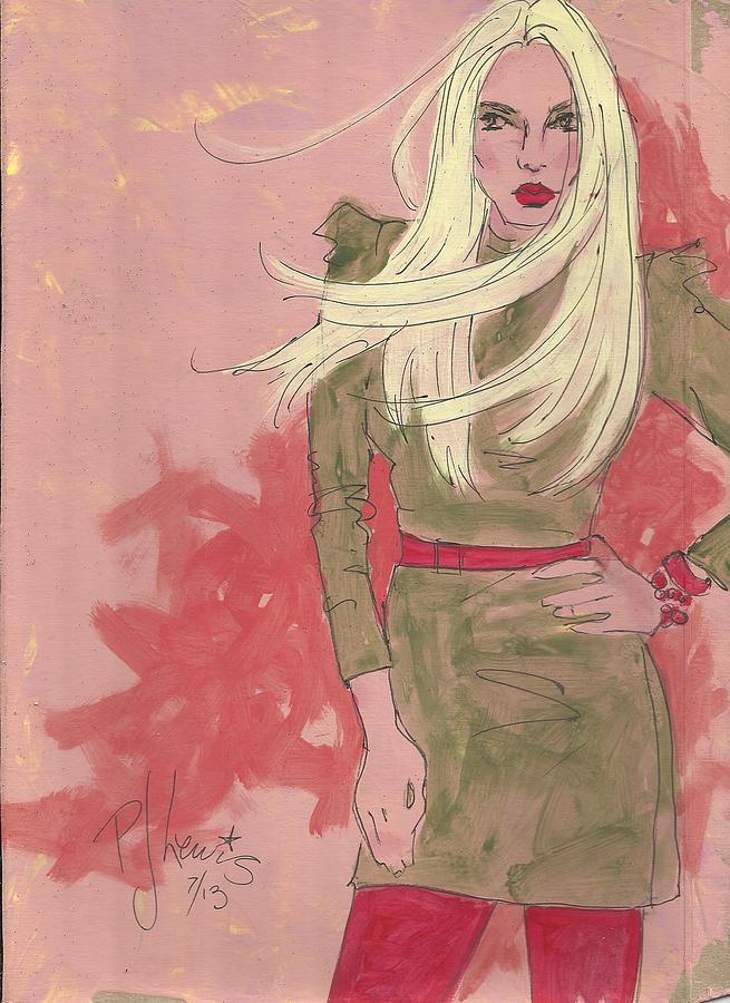 Blonde attitude Painting by PJ Lewis
