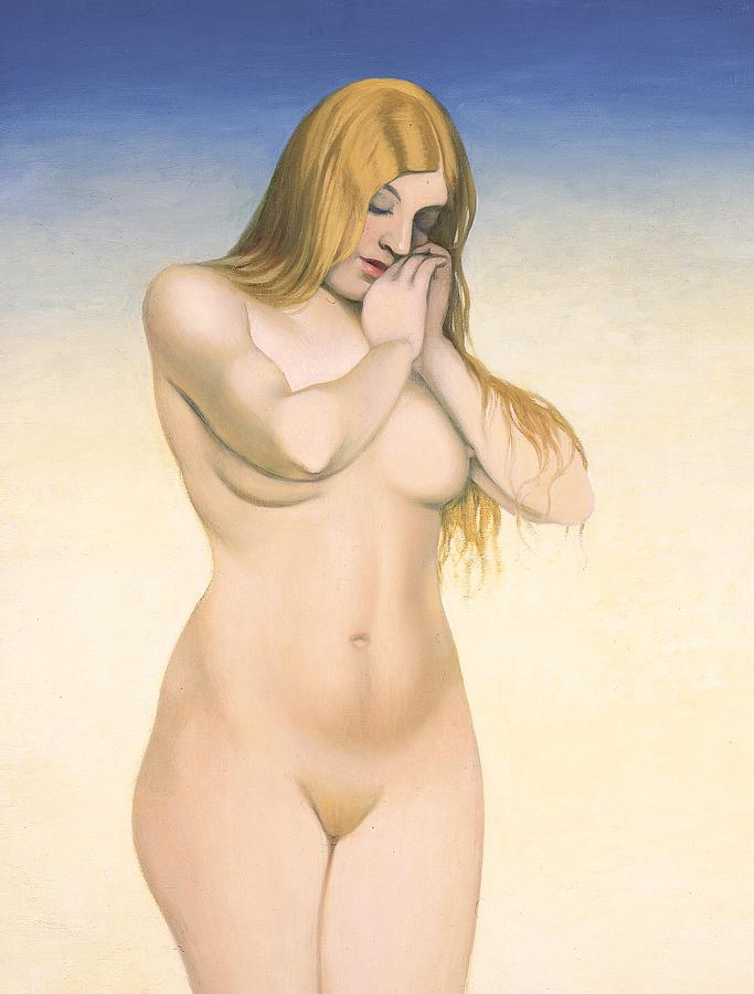 Nude Painting - Blonde nude by Felix Vallotton