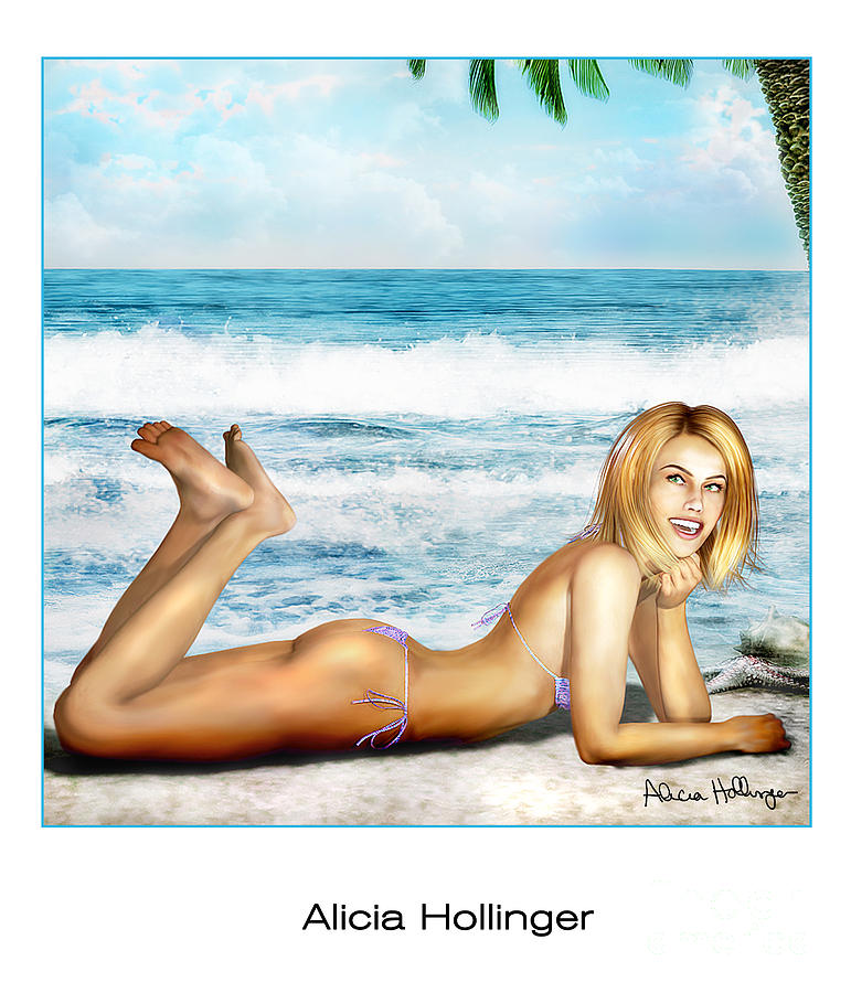 Blonde on Beach Mixed Media by Alicia Hollinger