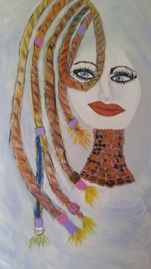 Necklace Mixed Media - Blonde with Dreads by MartiiVee 
