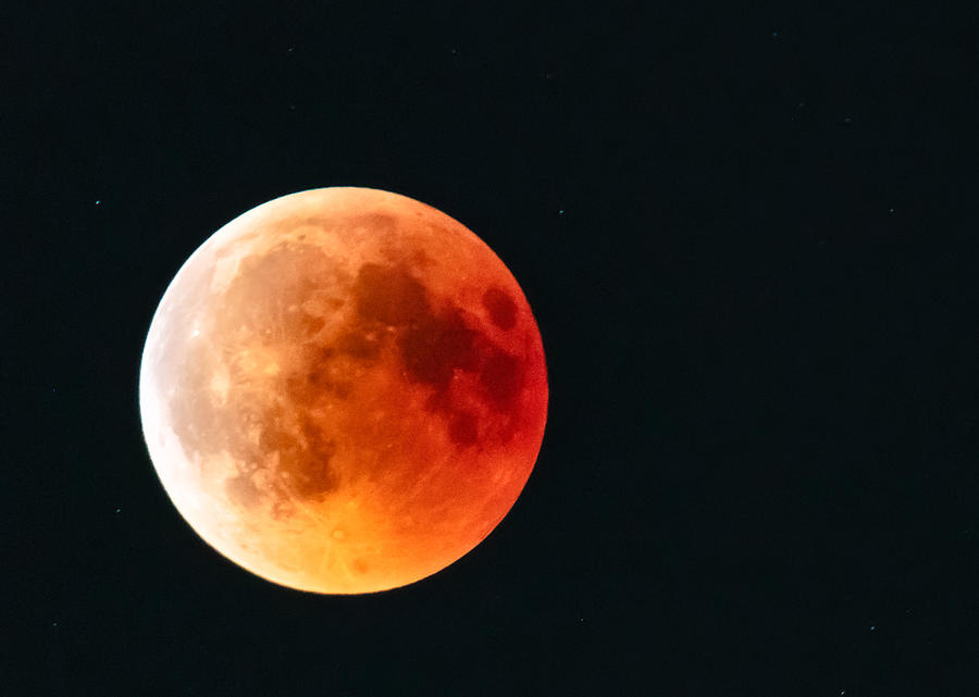 Blood Moon 2018, Salzburg Austria Photograph by Achim Thomae