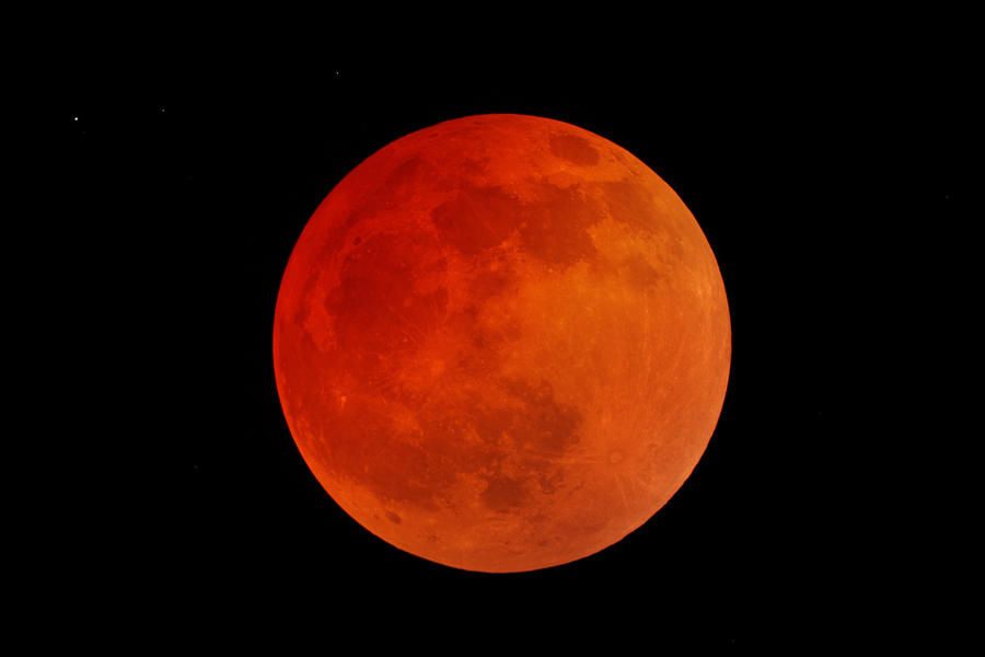 Blood Moon--A Total Lunar Eclipse Photograph by Alan Vance Ley