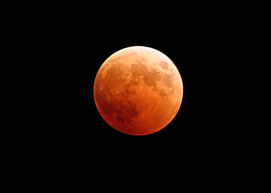 Blood Moon or Red Moon Photograph by Celestial Images