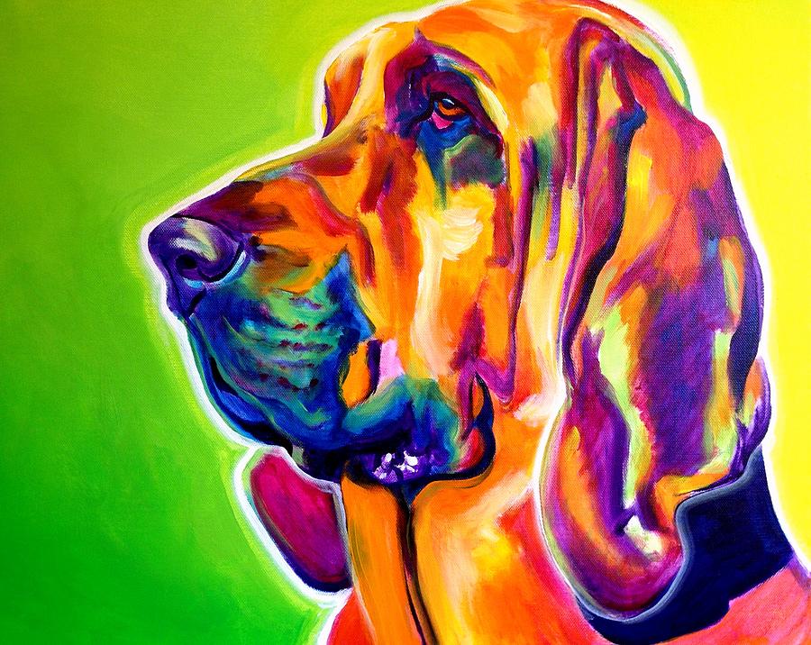 Dog Painting - Bloodhound - Sunlight by Dawg Painter