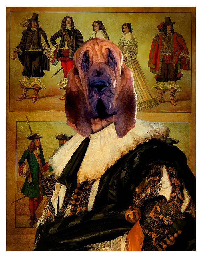 Bloodhound Art Canvas Print Painting by Sandra Sij | Fine Art America