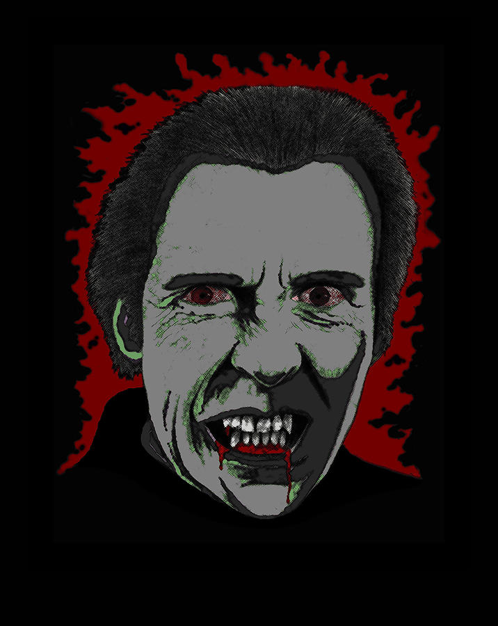 Bloody Dracula Mixed Media by David W Johnson | Fine Art America