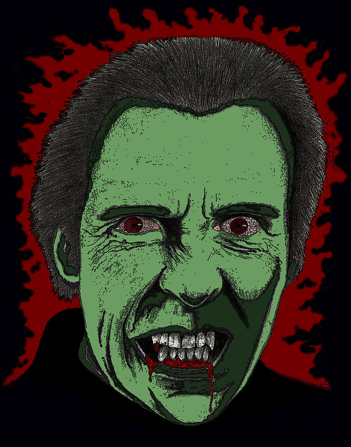 Bloody Dracula Drawing by David W Johnson - Fine Art America