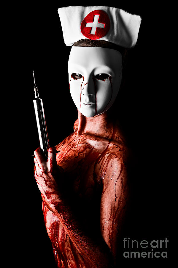 Halloween Photograph - Bloody Nurse 3 by Jt PhotoDesign