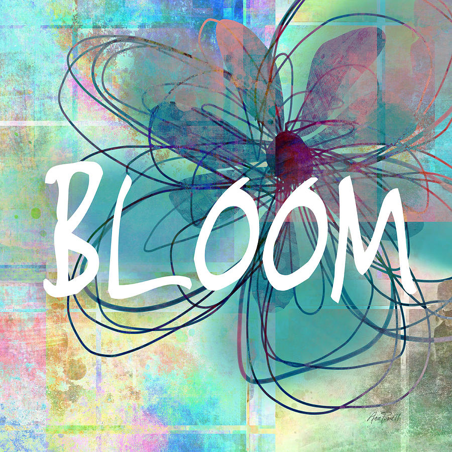 Bloom - abstract flower art Digital Art by Ann Powell