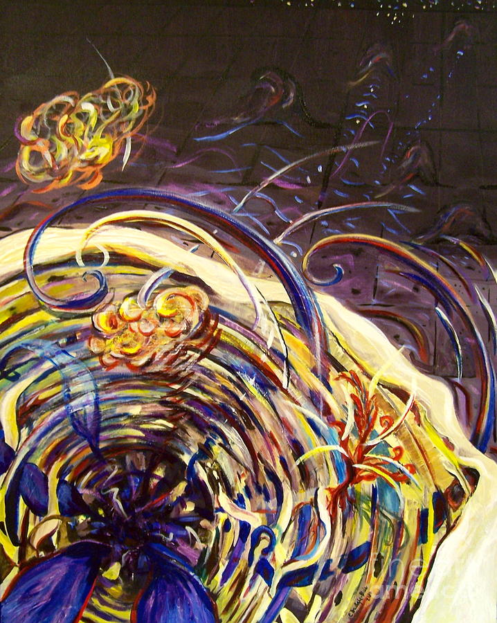BLOOM Supernova with Shock Wave Expansion Painting by Catherine Gruetzke-Blais
