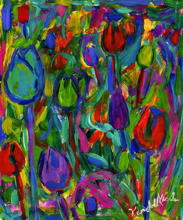 Tulip Painting - Blooming Color by Kendall Kessler