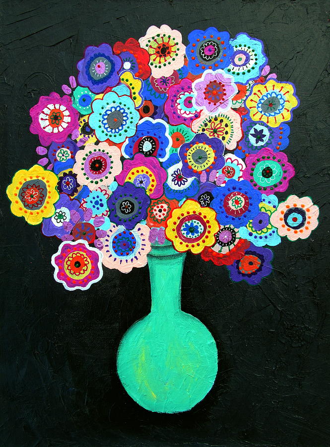Cool Painting - Blooming Florals 2 by Pristine Cartera Turkus