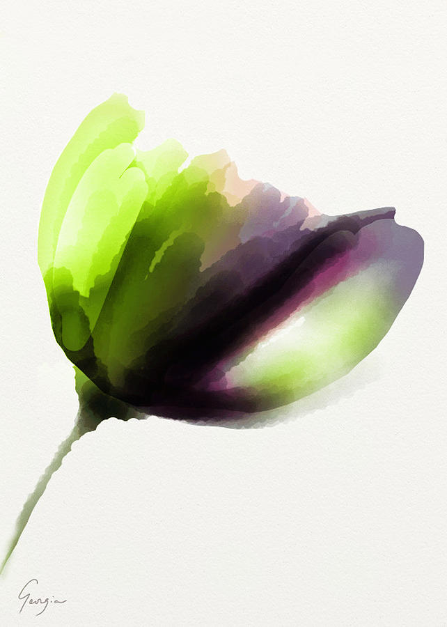 Blooming In Green Digital Art by Georgia Pistolis