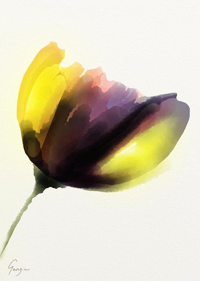 Blooming In Yellow Digital Art by Georgia Pistolis