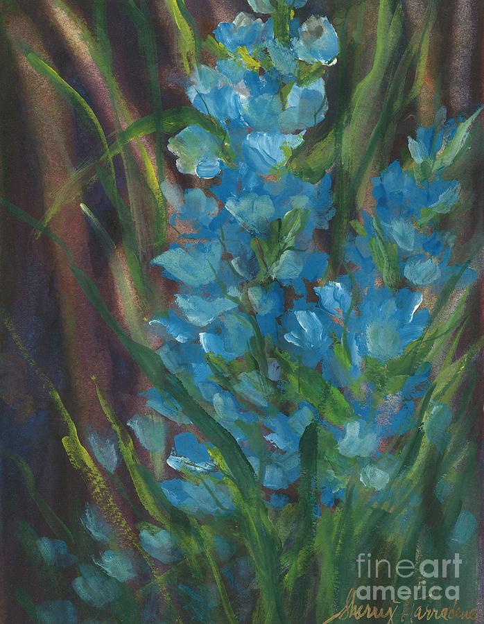 Blooming Lupines Painting by Sherry Harradence
