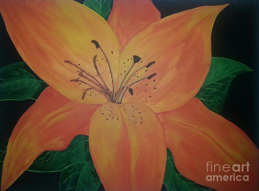 Flower Painting - Blooming Orange by Collin Geiger