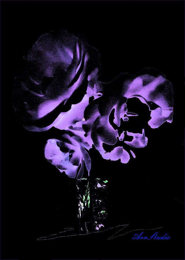 Blooming Roses Mixed Media by Romuald  Henry Wasielewski