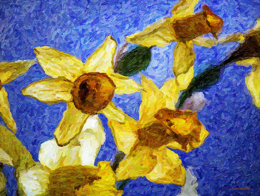 Blossom Backdrop Painting by Jo-Anne Gazo-McKim