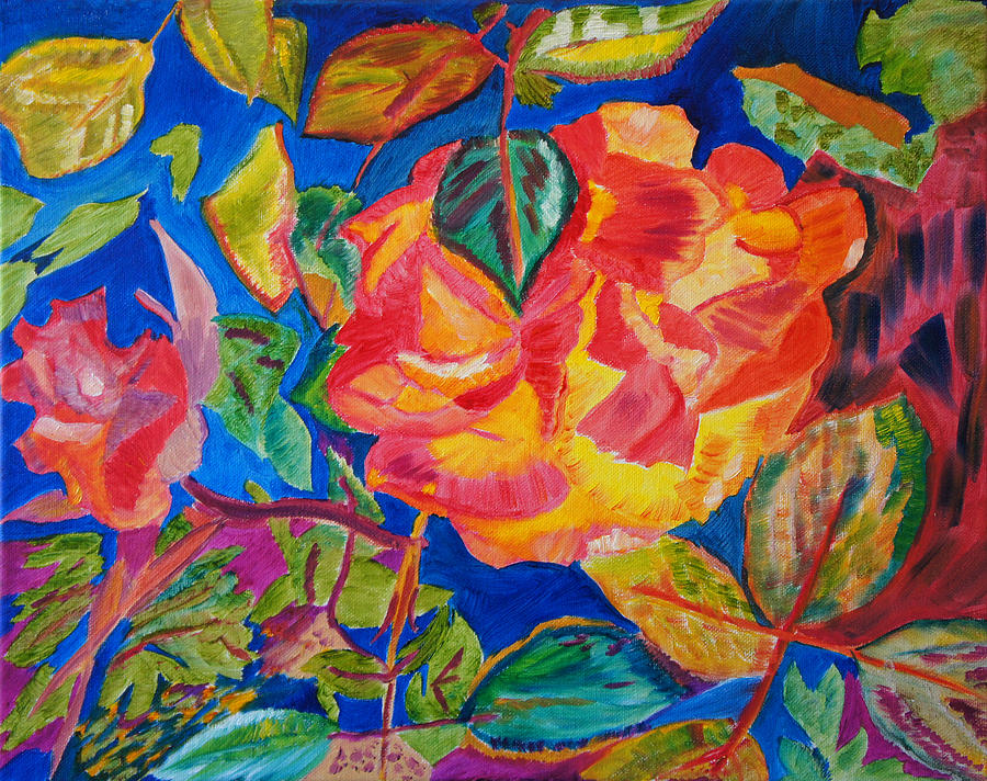 Flower Painting - Blossoms Aglow by Meryl Goudey