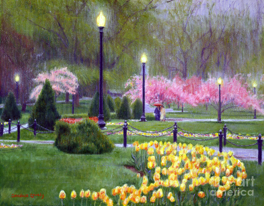Blossoms in the Rain Painting by Candace Lovely