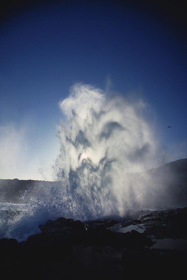 Blowhole, Hood Island, Galapagos Photograph by Soames Summerhays