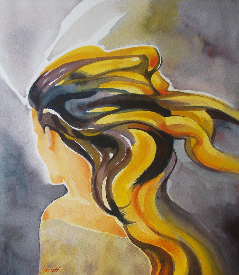 Portrait Painting - Blowin in The Wind by Patricia Howitt