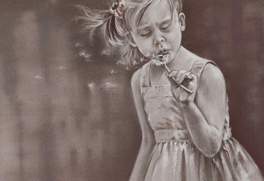 Blowing in the Wind Drawing by Natasha Denger
