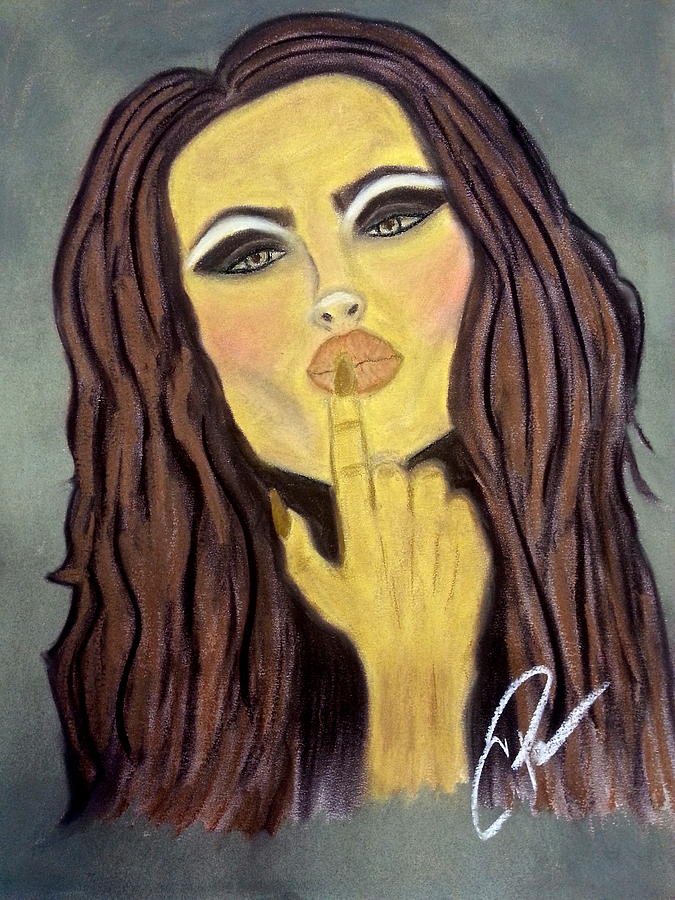 Blowing Kisses Drawing by Chrissy  Pena