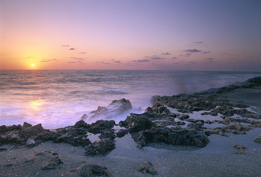 Blowing Rocks Preserve At Sunset Photograph by Tim Fitzharris
