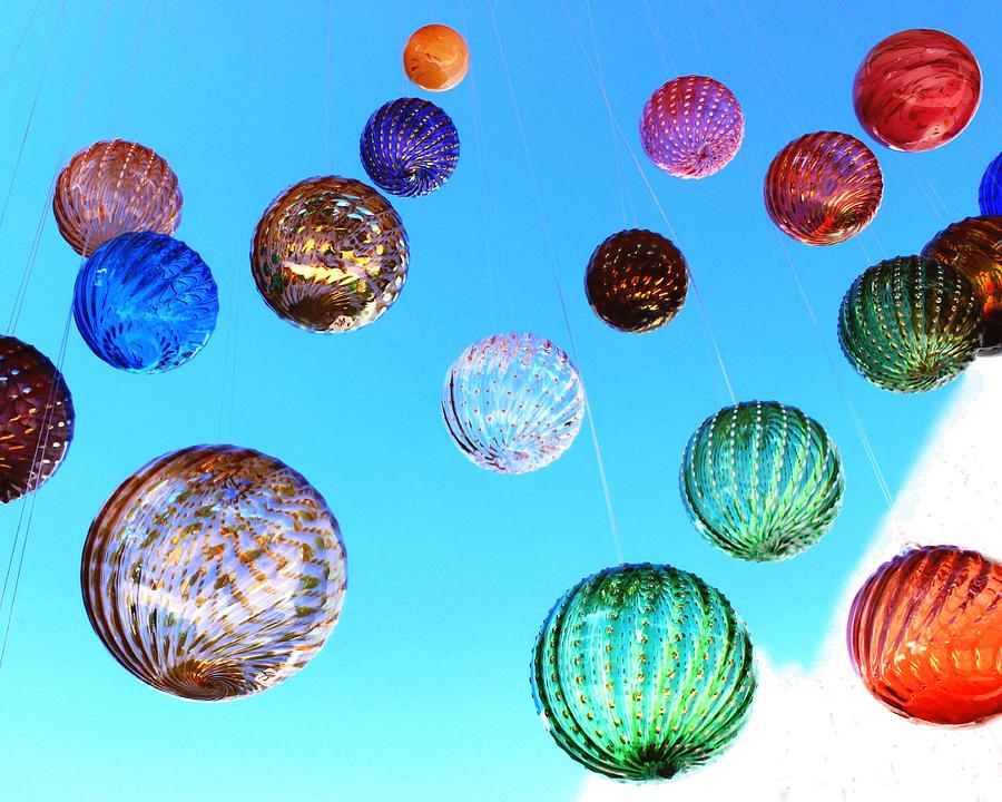 Blown Glass Photograph - Blown Glass Balls by Natalie Ortiz