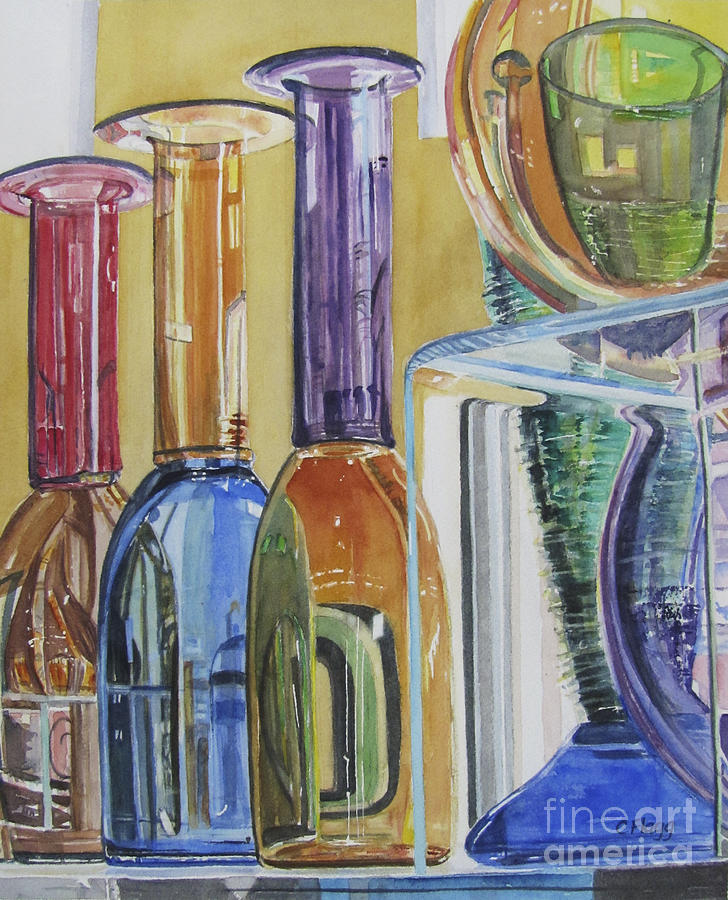 Blown Glass Painting by Carol Flagg
