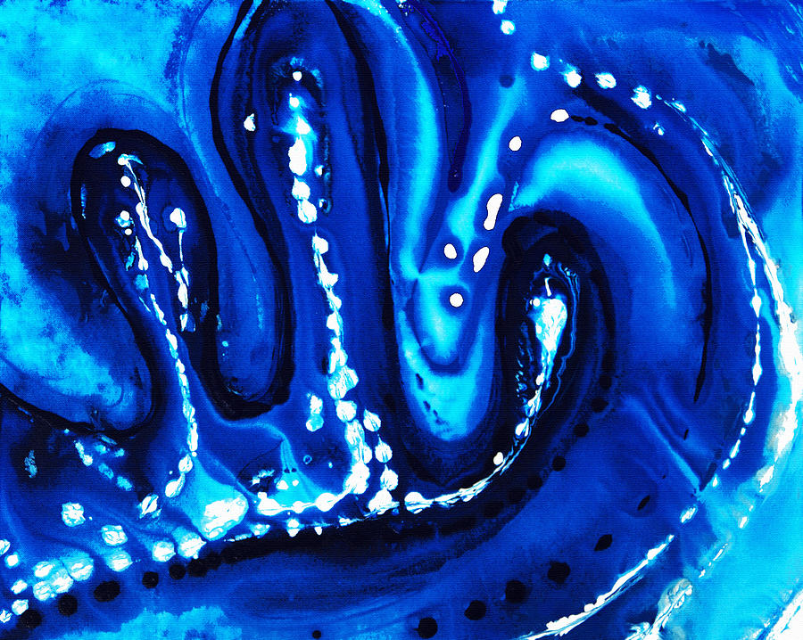 Blue Abstract Art - Big Blue - By Sharon Cummings Painting by Sharon Cummings