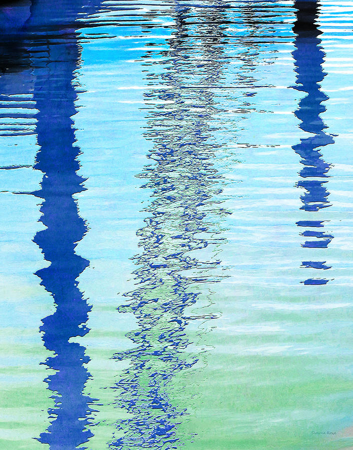 Blue Abstract Reflection Photograph by Shawna Rowe