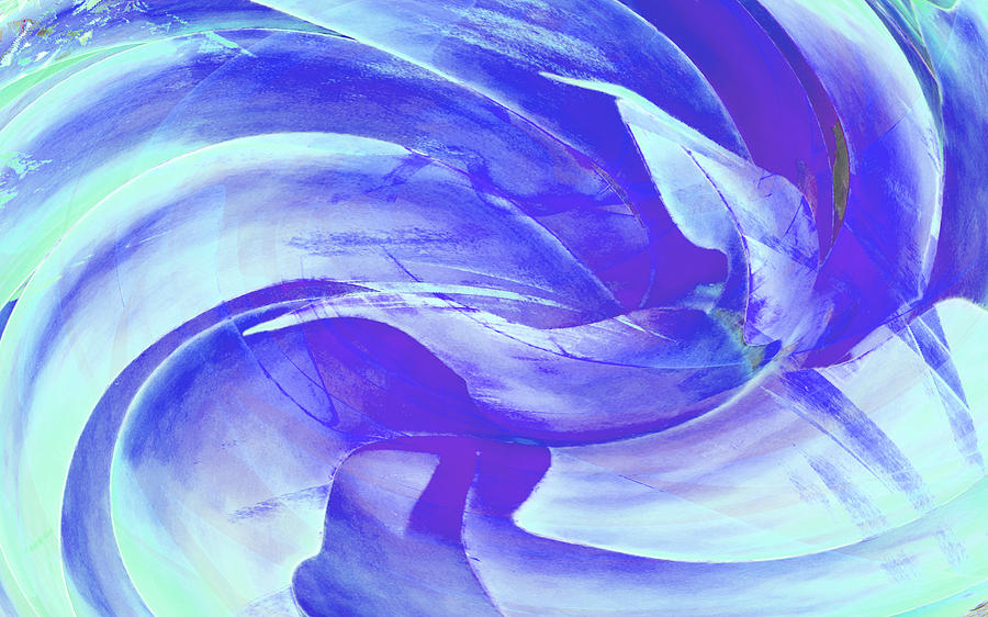 Blue Agave Swirl Digital Art by Stephanie Grant